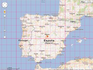 SPANISH map with latitude & longitude