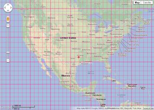 usa map with latitude & longitude